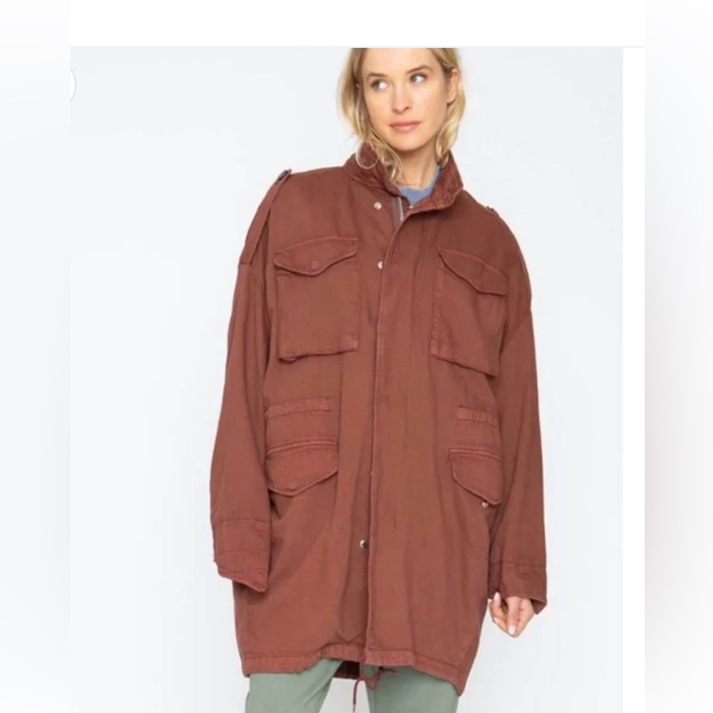 Sandrine Rose NWT Burnt Carrub oversized utility jacket‎ SZ Small